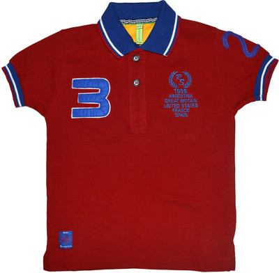 Riverstone Solid Boy's Polo Neck T-Shirt