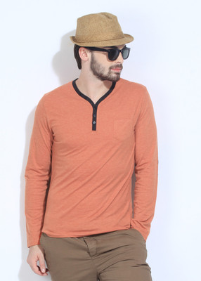 Breakbounce Solid Men's Henley T-Shirt Breakbounce Solid Men's Henley T-Shirt