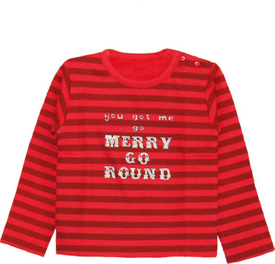 19% OFF on My Little Lambs Striped Baby Girl's Round Neck T-Shirt