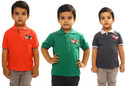 40% OFF on Bio Kid Solid Baby Boy's Polo Neck T-Shirt Pack of 3