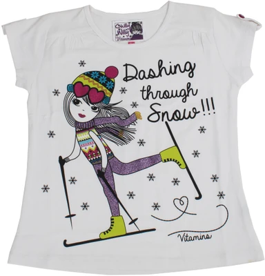 Vitamins Printed Girl's Round Neck T-Shirt