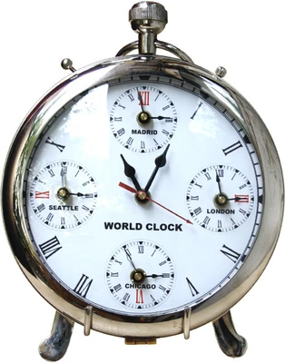 E-Studio Analog Silver Clock