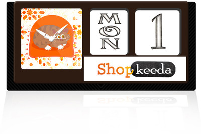 75% OFF on Shopkeeda Analog Orange, Brown, White Clock