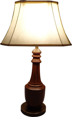 54% OFF on Diya Designs Wood and Brass with Off White Shade Table Lamp 54% OFF on Diya Designs Wood and Brass with Off White Shade Table Lamp