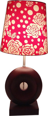 63% OFF on Diya Designs Brown Wood with Dimmer and Red & White Shade Table Lamp 63% OFF on Diya Designs Brown Wood with Dimmer and Red & White Shade Table Lamp
