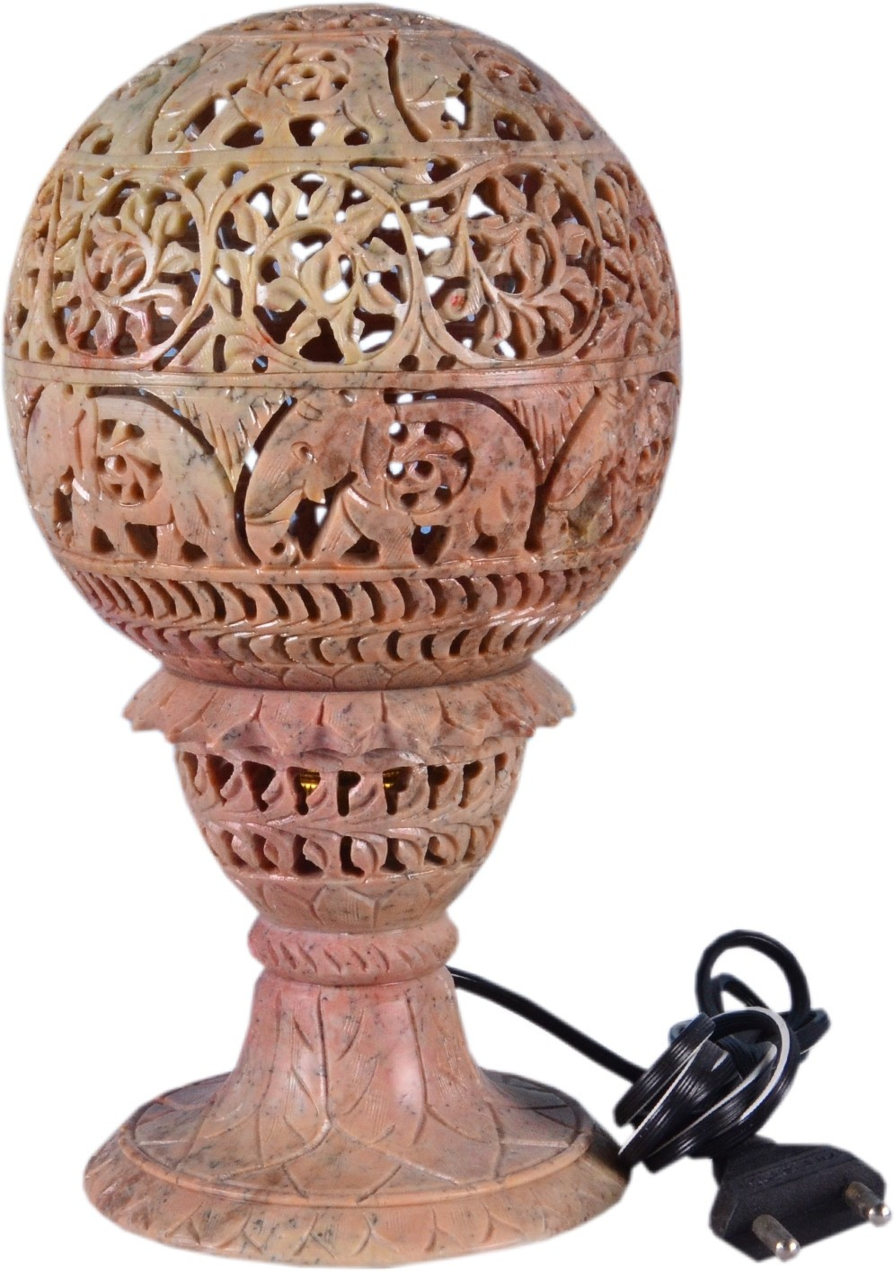 40 Off On Ujjala Stone Table Lamp 72 Cm Natural Puter Avinash Handicrafts Soap Stone Carved Table Lamp