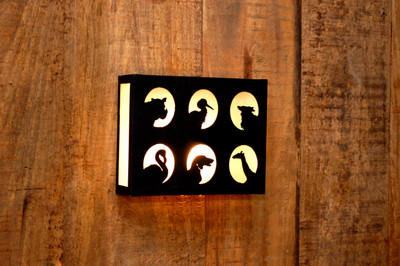 37% OFF on Logam Wildlife Metal Cut Wall Lamp 37% OFF on Logam Wildlife Metal Cut Wall Lamp