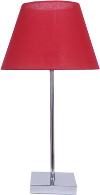 63% OFF on Diya Designs Silver Chrome Finish with Clear Red Shade Table Lamp 63% OFF on Diya Designs Silver Chrome Finish with Clear Red Shade Table Lamp