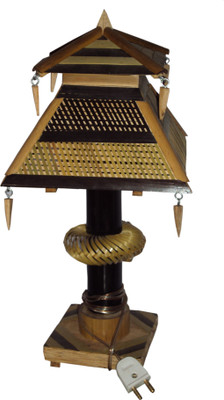 Nehp Cane and Bamboo Table Lamp