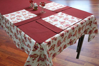 47% OFF on Dekor World Maroon Cotton Table Linen Set 47% OFF on Dekor World Maroon Cotton Table Linen Set