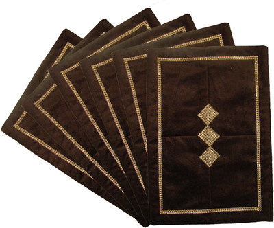 54% OFF on Home Shine Brown Velvet Table Linen Set
