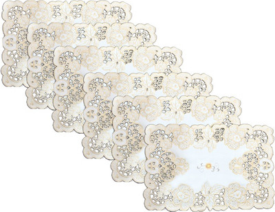 58% OFF on Rhymes Rectangular Pack of 6 Table Placemat