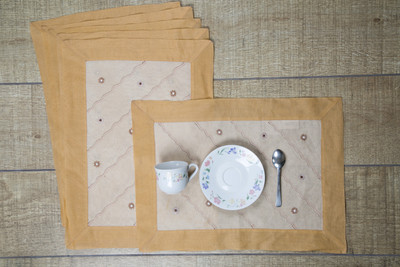 Ocean Home Store Rectangular Pack Of 6 Table Placemat Brown, Cotton - TPME994K5X6GBGGG
