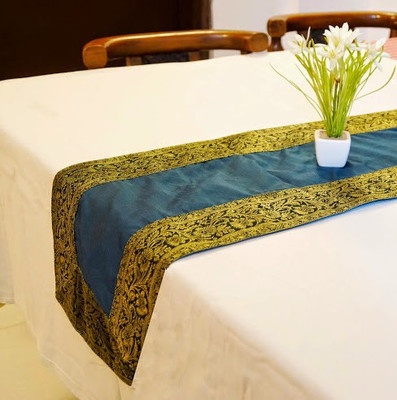 Indha Craft Green 182.9 cm Table Runner Indha Craft Green 182.9 cm Table Runner