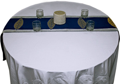 66% OFF on Sriam Blue, Gold 180 cm Table Runner