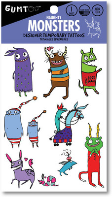 Gumtoo Monsters - Designer Temporary Tattoos Gumtoo Monsters - Designer Temporary Tattoos