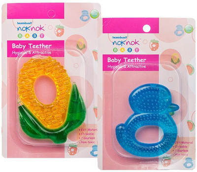 Healthbuddy Noknok Baby Teether, Pineapple & Duck, 1 Pc Each Unflavoured Healthbuddy Noknok Baby Teether, Pineapple & Duck, 1 Pc Each Unflavoured