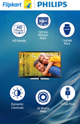 Philips 81cm (32) HD Ready LED TV (1 X HDMI, 1 X USB) 
