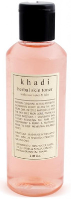 Khadi Herbal Skin Toner with Rose Water & Tulsi 210 ml Khadi Herbal Skin Toner with Rose Water & Tulsi 210 ml