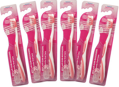 42% OFF on Healthbuddy Smart Pink Extra Soft Toothbrush For Her, 6 pcs White, Pink 42% OFF on Healthbuddy Smart Pink Extra Soft Toothbrush For Her, 6 pcs White, Pink