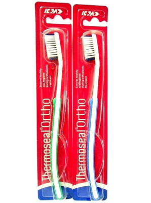 Thermoseal Ortho Professionally designed Soft Bristled Brush Blue, Green Thermoseal Ortho Professionally designed Soft Bristled Brush Blue, Green