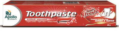 Apollo Pharmacy Super Fresh Peppermint Gel Toothpaste Toothpaste