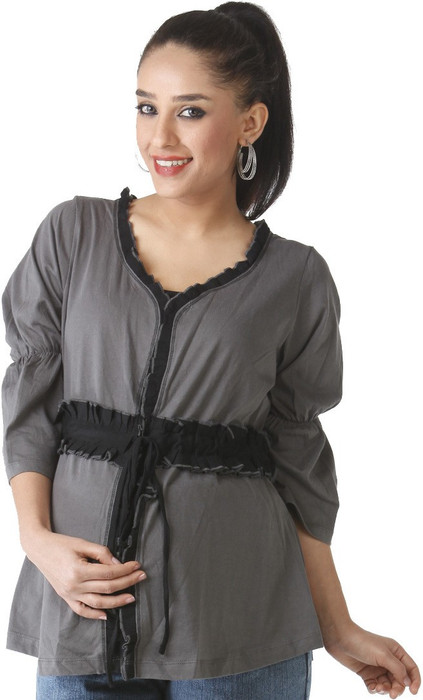 Morph Maternity Casual 3/4 Sleeve Solid Women's Top - TOPE6KGK8S3XENZZ