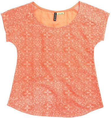 Superyoung Casual Short Sleeve Solid Girl's Top Superyoung Casual Short Sleeve Solid Girl's Top