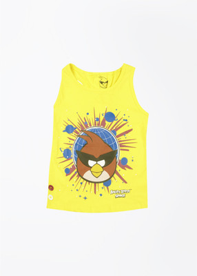 50% OFF on Angry Birds Casual Sleeveless Printed Girl's Top