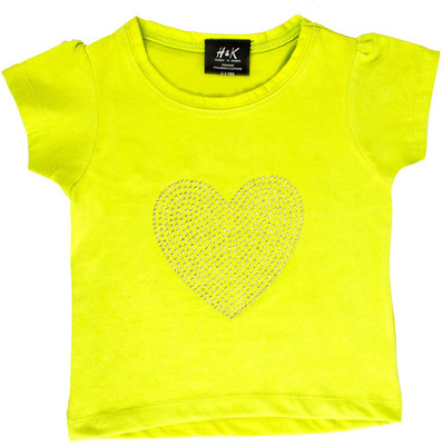 50% OFF on H&k Casual Short Sleeve Solid Girl's Top