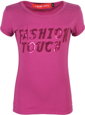 Purple Nasty Casual Short Sleeve Solid Baby Girl's Top Purple Nasty Casual Short Sleeve Solid Baby Girl's Top