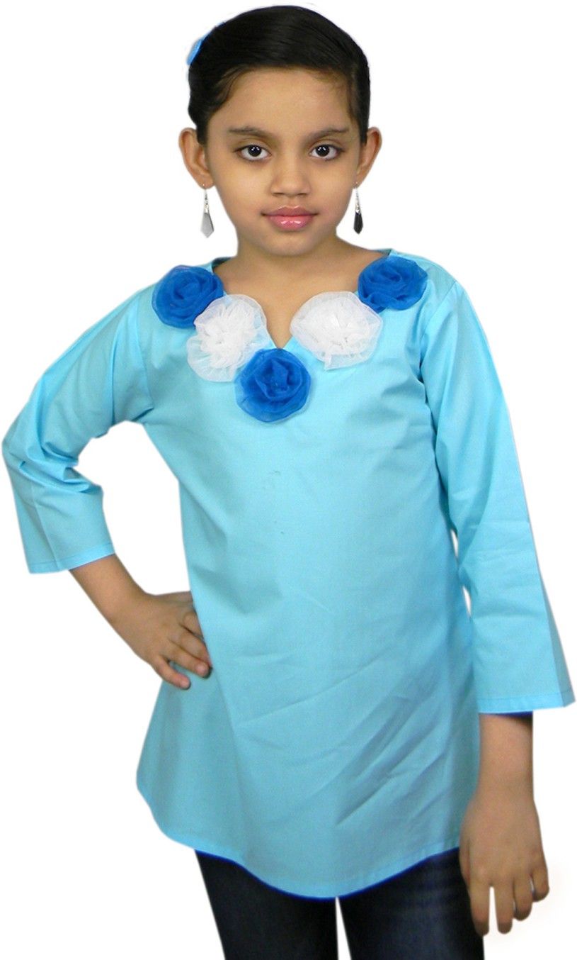 75% OFF on Ssmitn Casual 3/4 Sleeve Solid Girl's Top 75% OFF on Ssmitn Casual 3/4 Sleeve Solid Girl's Top