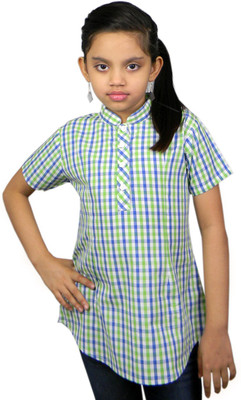 47% OFF on Ssmitn Casual Short Sleeve Checkered Girl's Top 47% OFF on Ssmitn Casual Short Sleeve Checkered Girl's Top