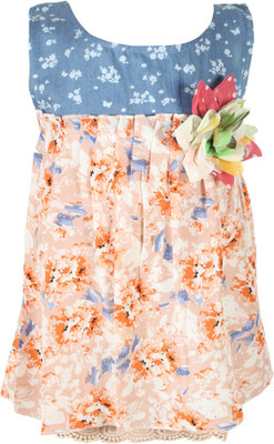 30% OFF on Purple Nasty Casual Sleeveless Printed Girl's Top