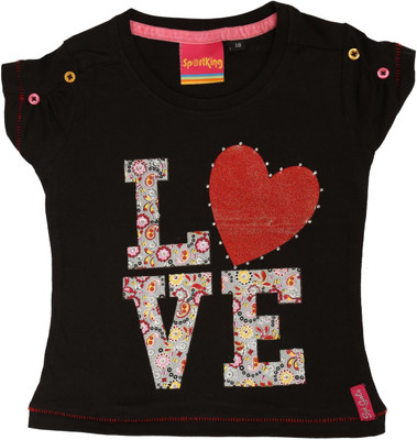 Sportking Casual Short Sleeve Graphic Print Girl's Top Sportking Casual Short Sleeve Graphic Print Girl's Top