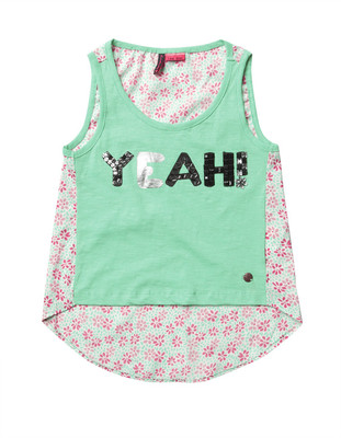 SuperYoung Casual Sleeveless Printed Girl's Top