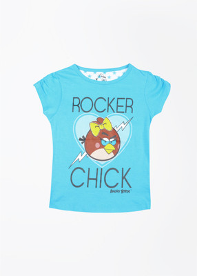 50% OFF on Angry Birds Casual Short Sleeve Printed Girl's Top