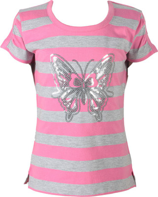 Eight 26 Casual Short Sleeve Striped Baby Girl's Top Eight 26 Casual Short Sleeve Striped Baby Girl's Top