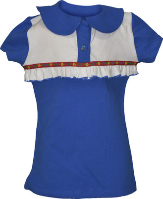 50% OFF on Cool Quotient Embellished Girl's Polo Neck T-Shirt