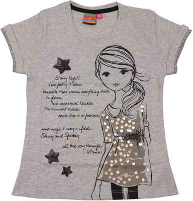 Vitamins Casual Short Sleeve Graphic Print Girl's Top Vitamins Casual Short Sleeve Graphic Print Girl's Top