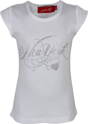 Purple Nasty Casual Short Sleeve Solid Baby Girl's Top