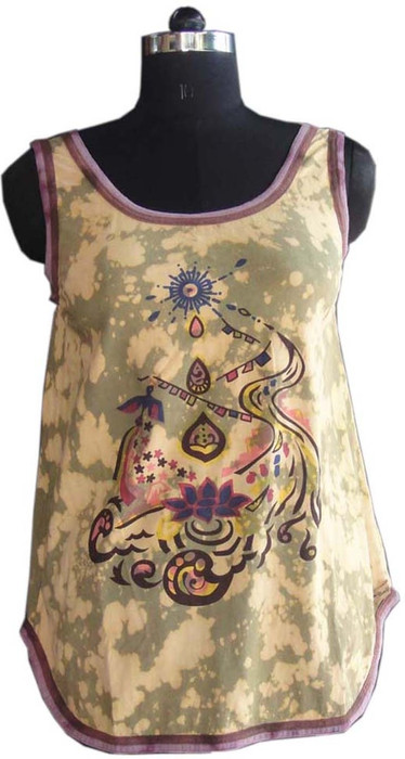 Beautiful Clothes Casual Sleeveless Printed Women's Top