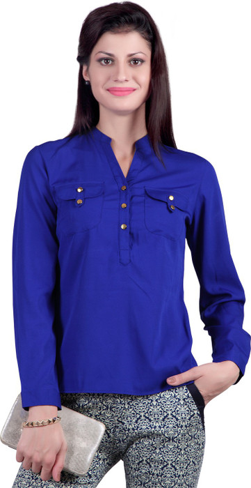Eliza Donatein Casual Full Sleeve Woven, Solid Women's Top Casual Full Sleeve Woven, Solid Women's Top