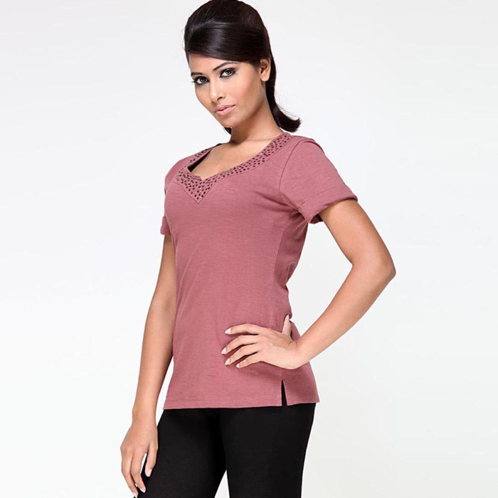 My Addiction Casual Short Sleeve Solid Women's Top - TOPDSJ4KW4FY4Z2T