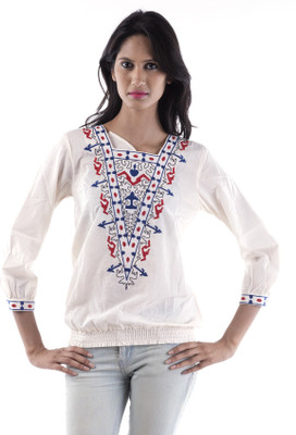 11% OFF on City Cavos Casual 3/4 Sleeve Embroidered Girl's Top 11% OFF on City Cavos Casual 3/4 Sleeve Embroidered Girl's Top