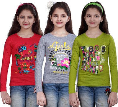 62% OFF on Sinimini Casual Full Sleeve Printed Girl's Top