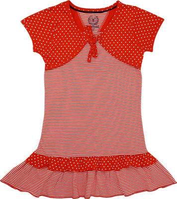SuperYoung Casual Short Sleeve Polka Print Girl's Top SuperYoung Casual Short Sleeve Polka Print Girl's Top