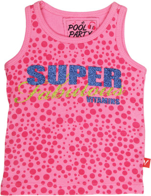 Vitamins Casual Sleeveless Printed Baby Girl's Top Vitamins Casual Sleeveless Printed Baby Girl's Top