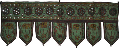 25% OFF on Lal Haveli Ethnic Handmade Embroidery With Mirror Work Door Hanging Toran