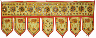 25% OFF on Lal Haveli Ethnic Elephant Design Embroidery Mirror Work Handmade Toran Toran 25% OFF on Lal Haveli Ethnic Elephant Design Embroidery Mirror Work Handmade Toran Toran